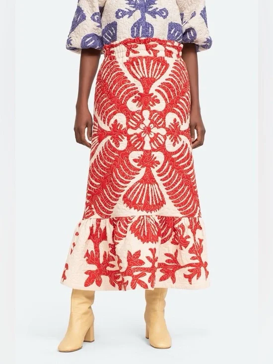 Sea New York Henrietta Quilted Mid Skirt - Picture 2 of 7